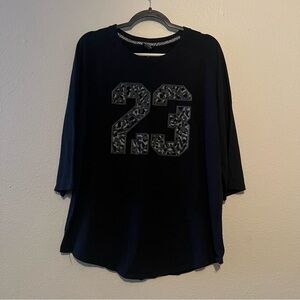 JORDAN WOMEN'S XXL  CAMOUFLAGE #23 BLACK MID-SLEEVE T-SHIRT
